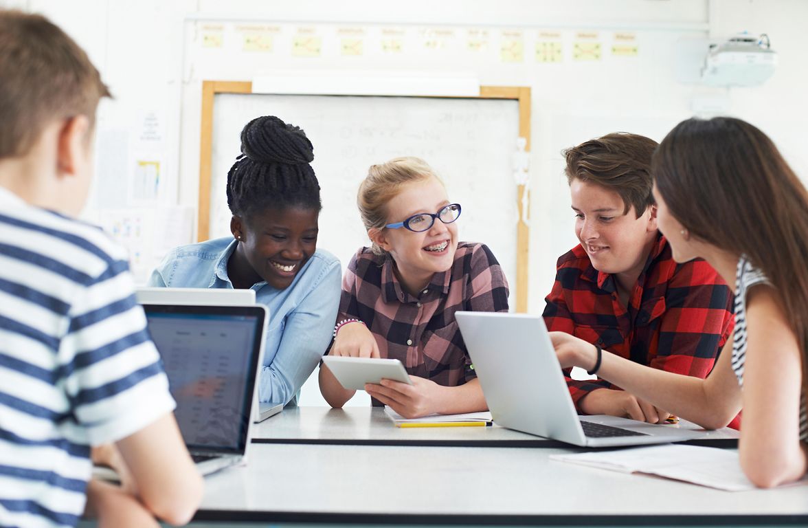 Students from different cultures and socio-economic demographics.