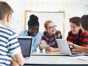 Students from different cultures and socio-economic demographics.