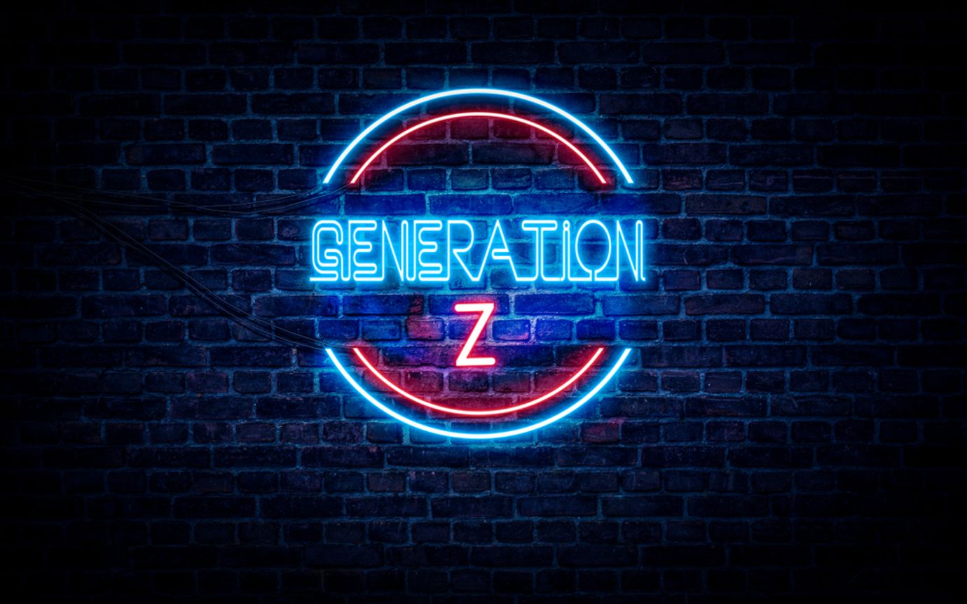 Neon sign with generation z