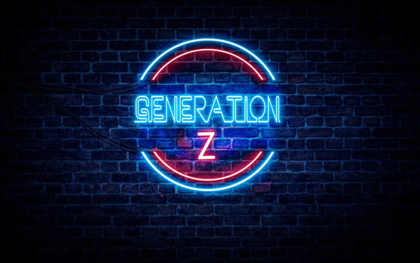 Neon sign with generation z