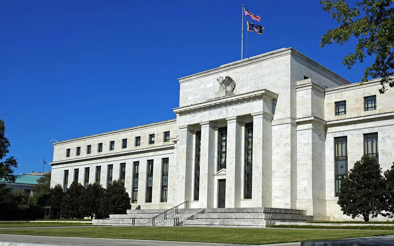 Building image with US flag