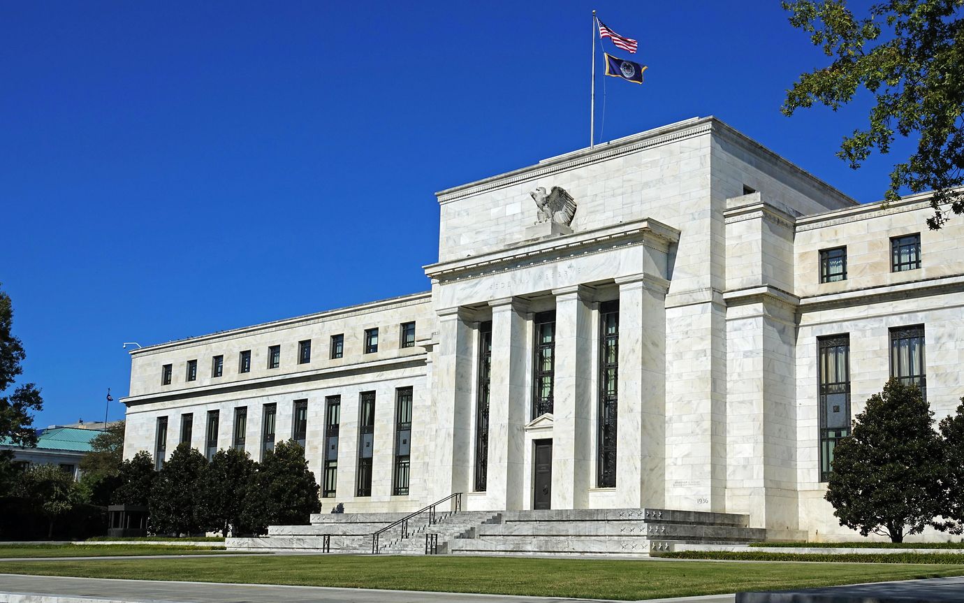 Building image with US flag