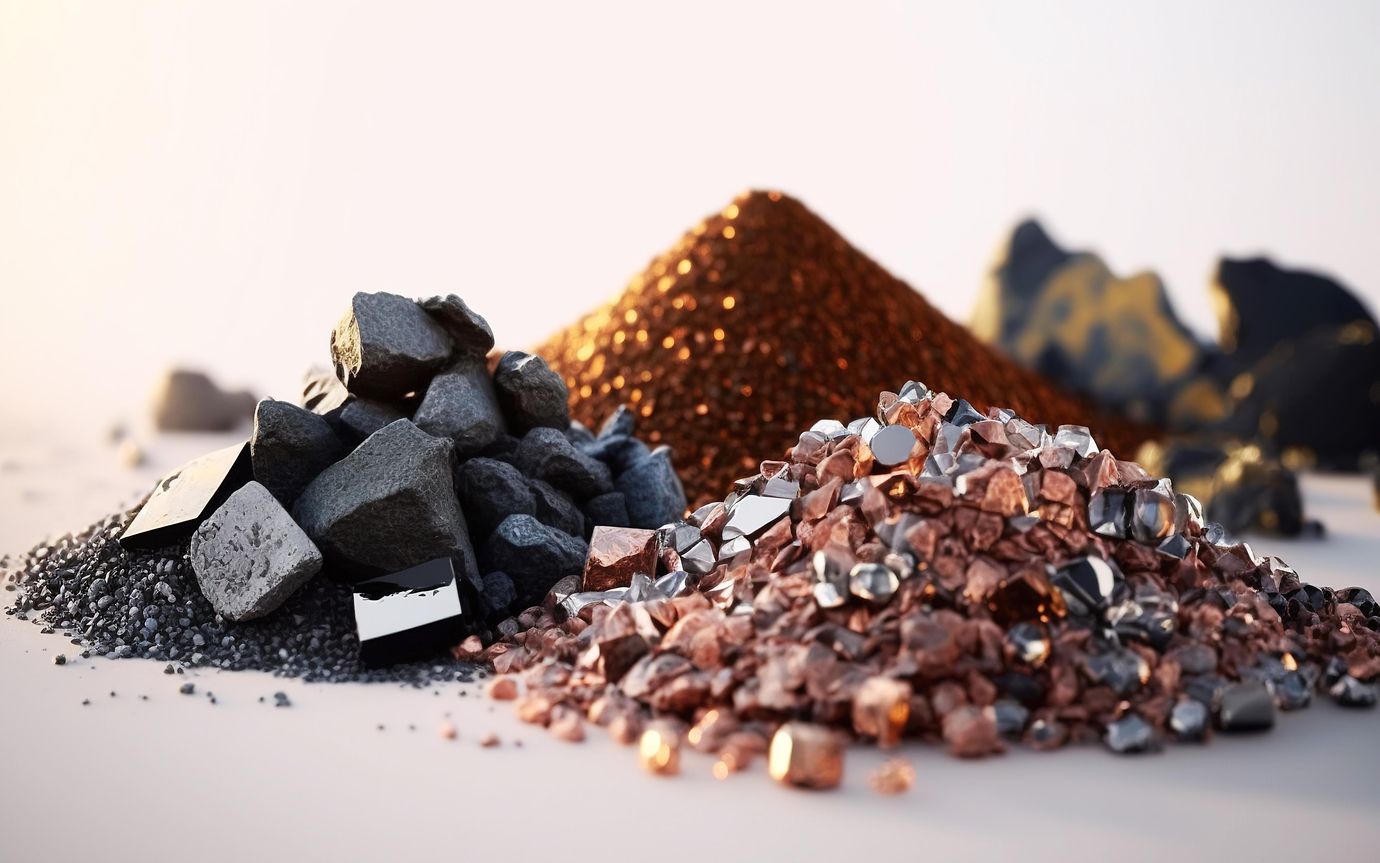 stack of raw stones and raw material 