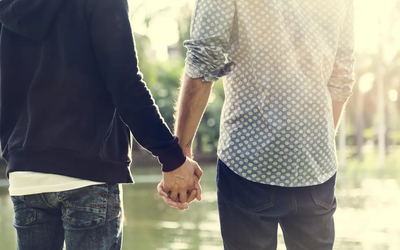 couple holding hands