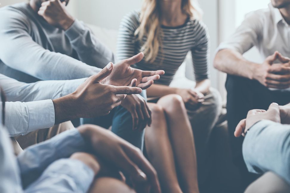 people in group discussion