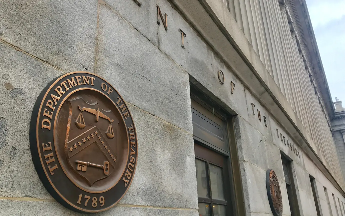 plaque on treasury building 