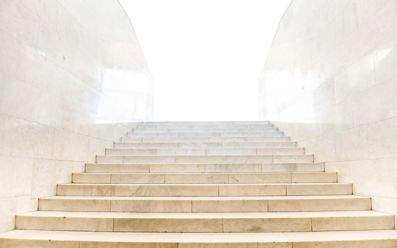 marble ascending staircase