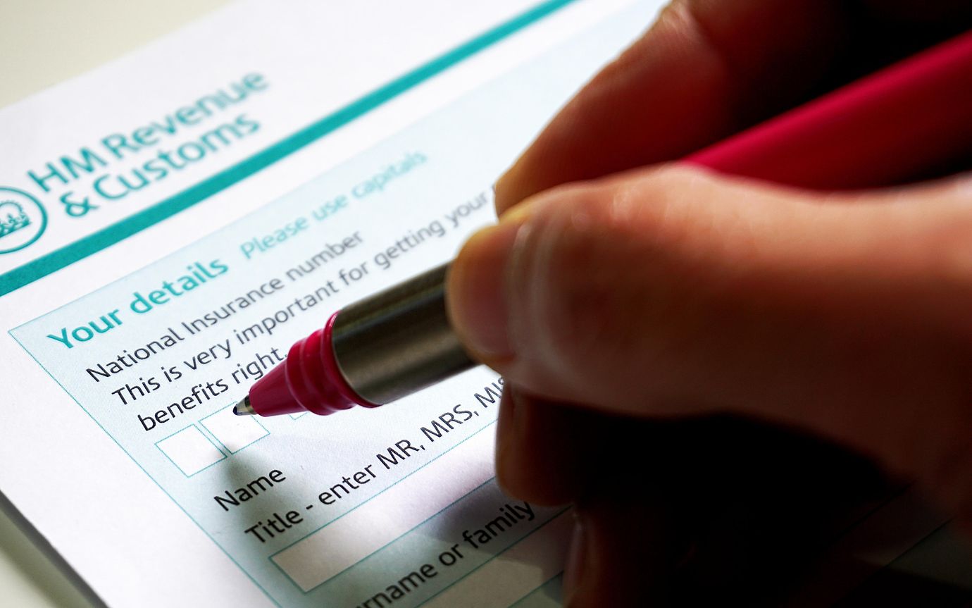 person completing tax form