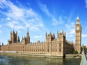 Palace of Westminster in spring