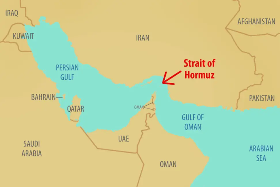 Strait of Hormuz map
