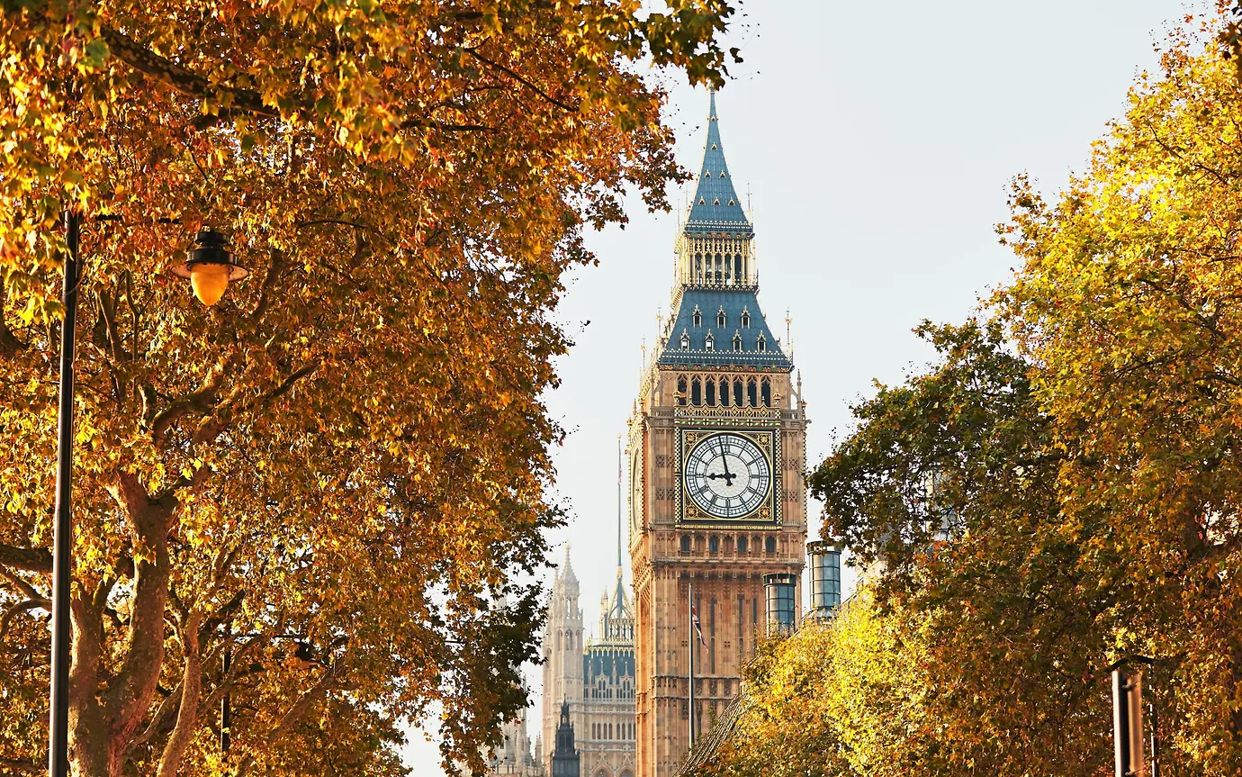 View of Big Ben in Autumn
