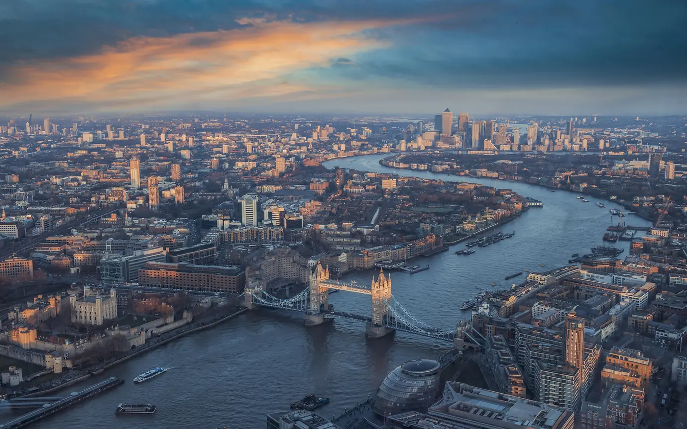 Aerial view of london